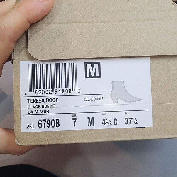 Clarks Teresa Boot Women's Black Leather Ankle Back Zip Size‎ 7 - NIB - Picture 9 of 9